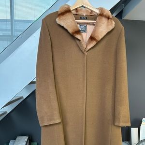 Cinzia Rocca Wool/Cashmere Camel Coat Size 12